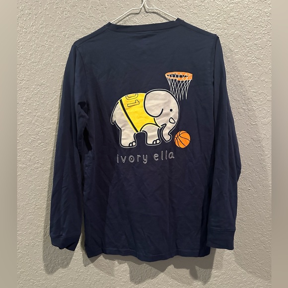 Ivory Ella Basketball Long Sleeve T Shirt - Size S - Picture 1 of 4
